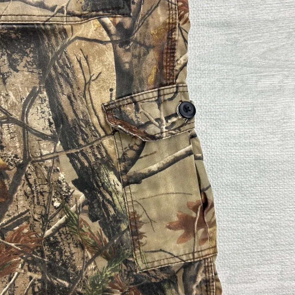 Vintage 90s Realtree Camo Cargo Pants Size Large Brown Baggy‎ Outdoor Grunge